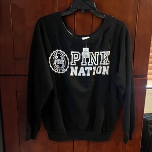 PINK Victoria's Secret Black Long Sleeve Tee